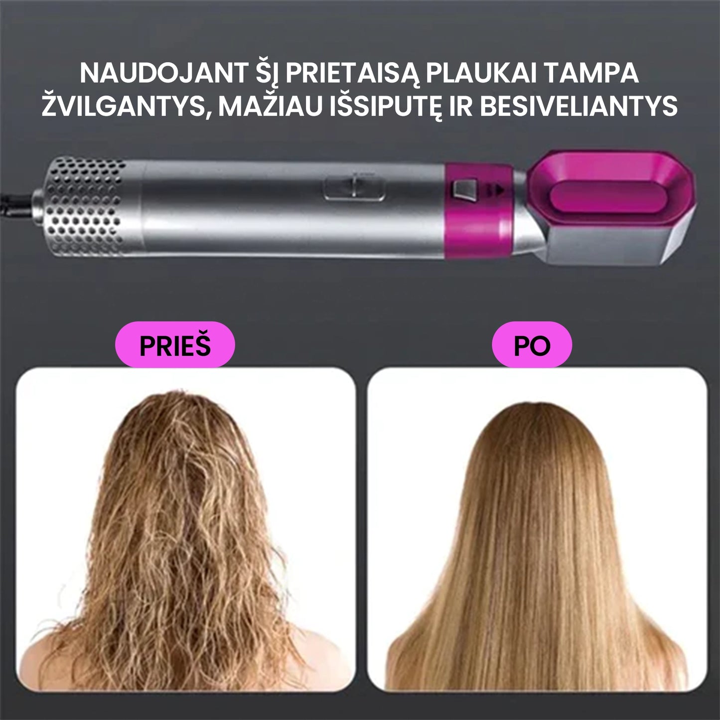 UrbanDryer™ - 5in1 plaukų formavimo šukos