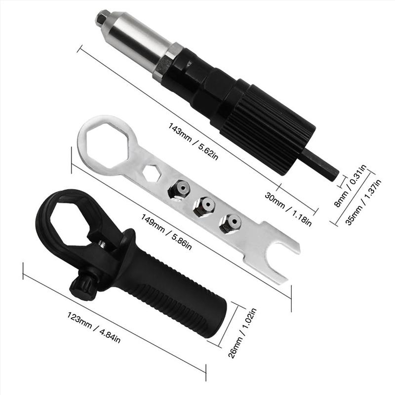 Kniedžių pistoleto adapterio rinkinys