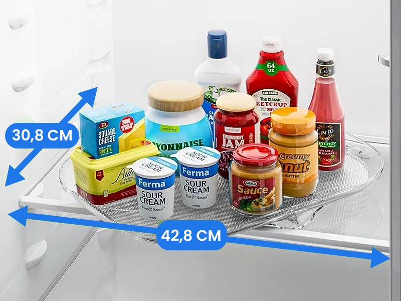 Besisukanti šaldytuvo lėkštė