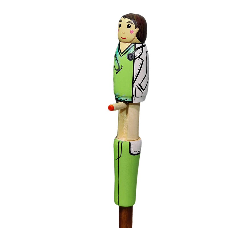 Šmaikštus rankų darbo rašiklis