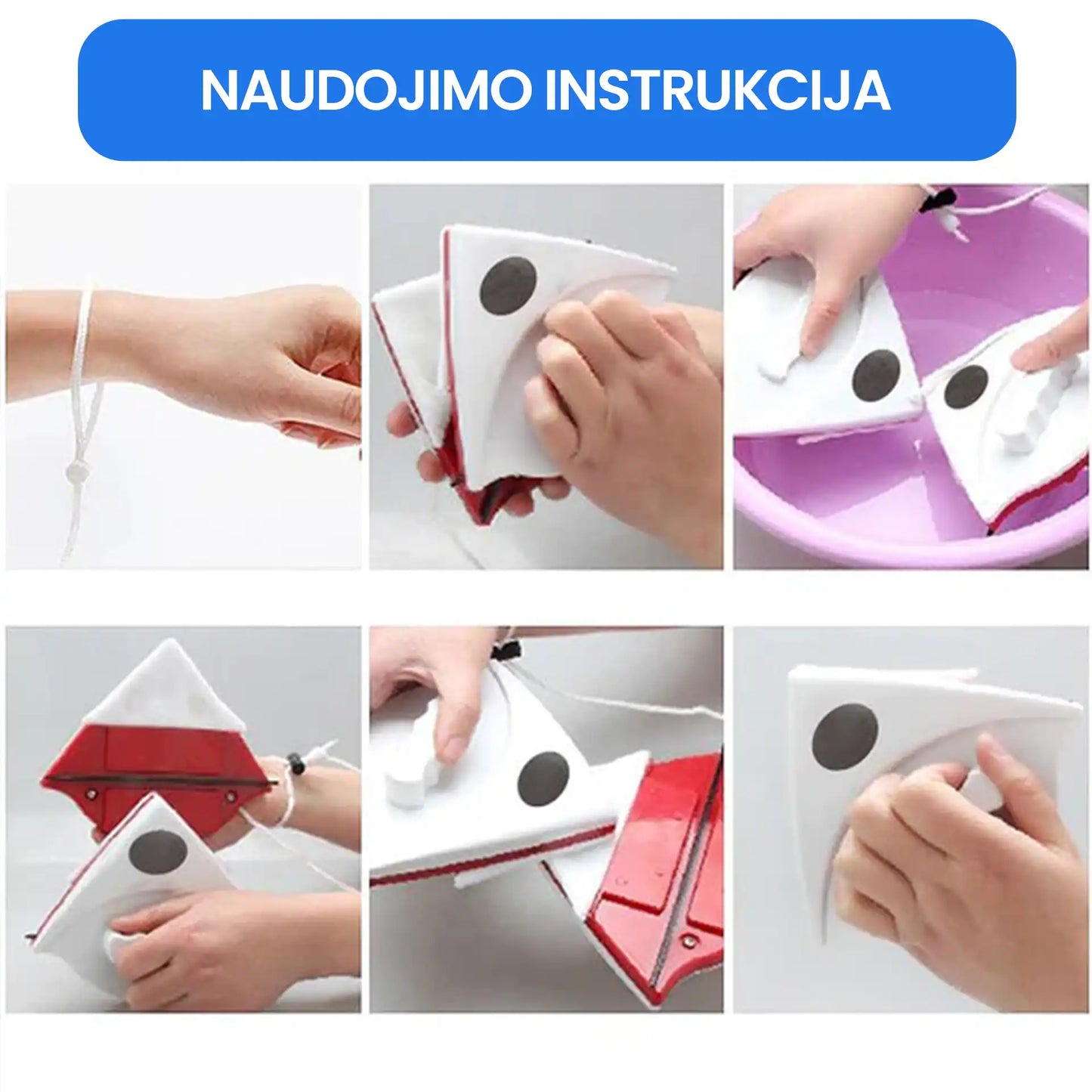 Magnetinis langų valytuvas