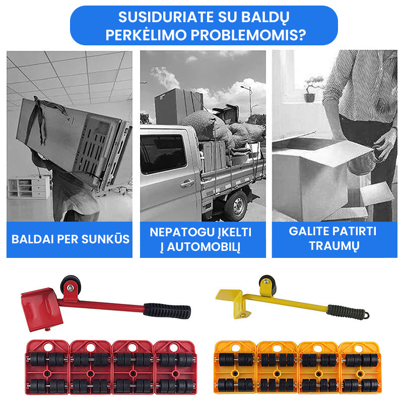 Baldų perkėlimo rinkinys (4 ratukai)