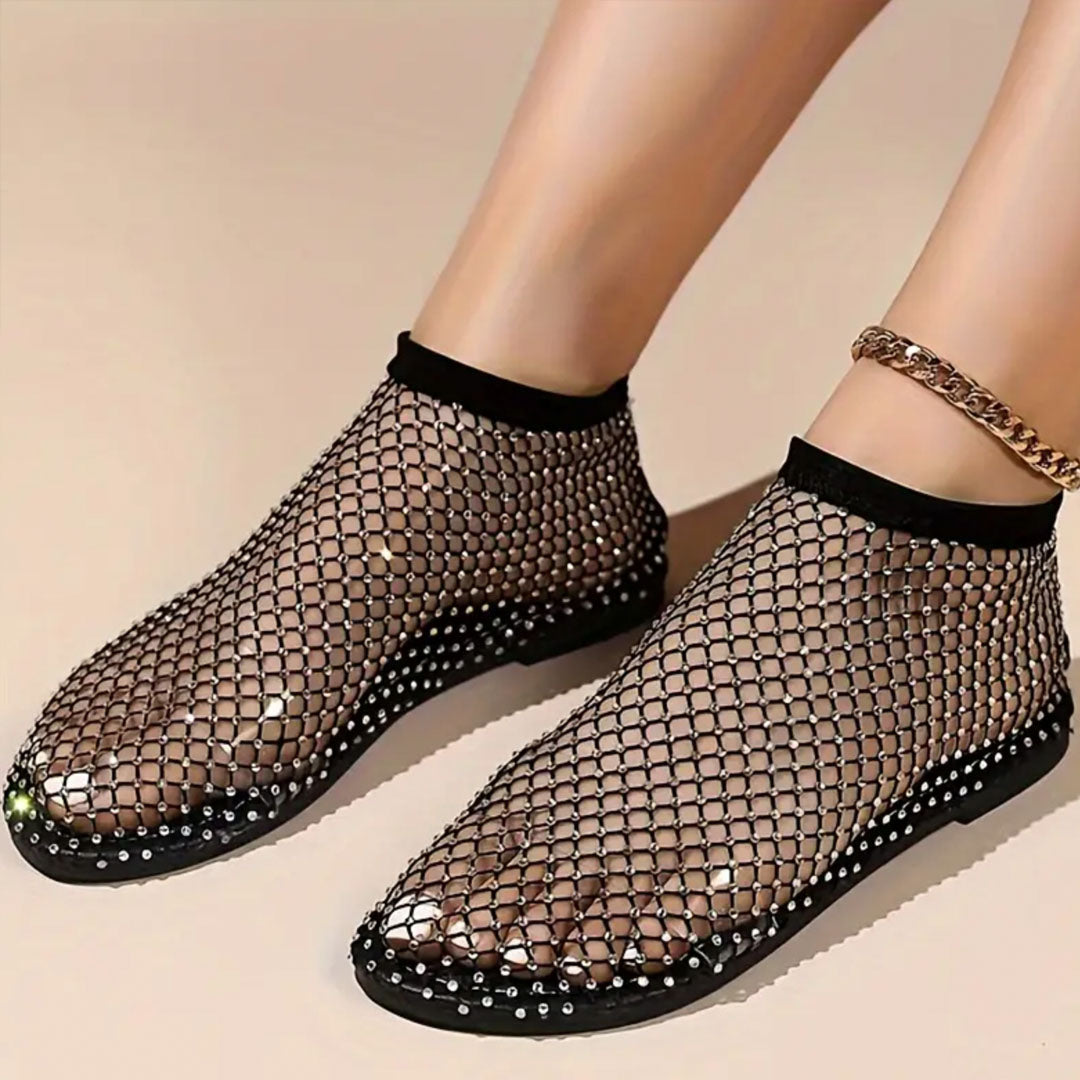 Blizgantys tinkliniai sandalai