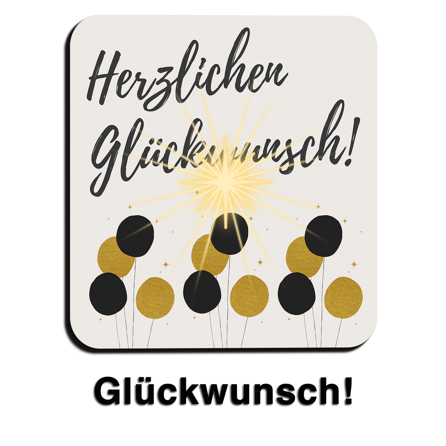 Šviečiantis padėkliukas stiklinei