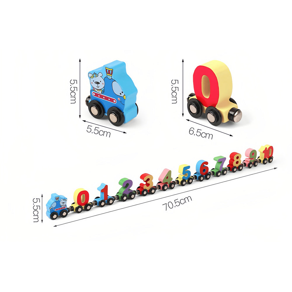 Magnetais sujungiami traukinių vagonėliai