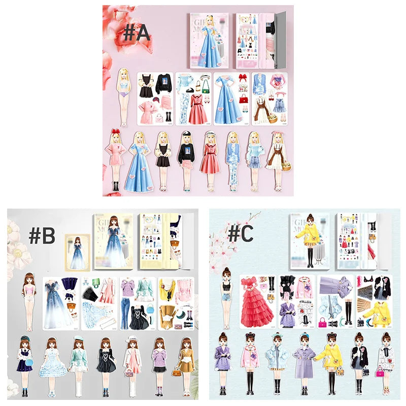 Magnetinių lėlių ir drabužių rinkinys