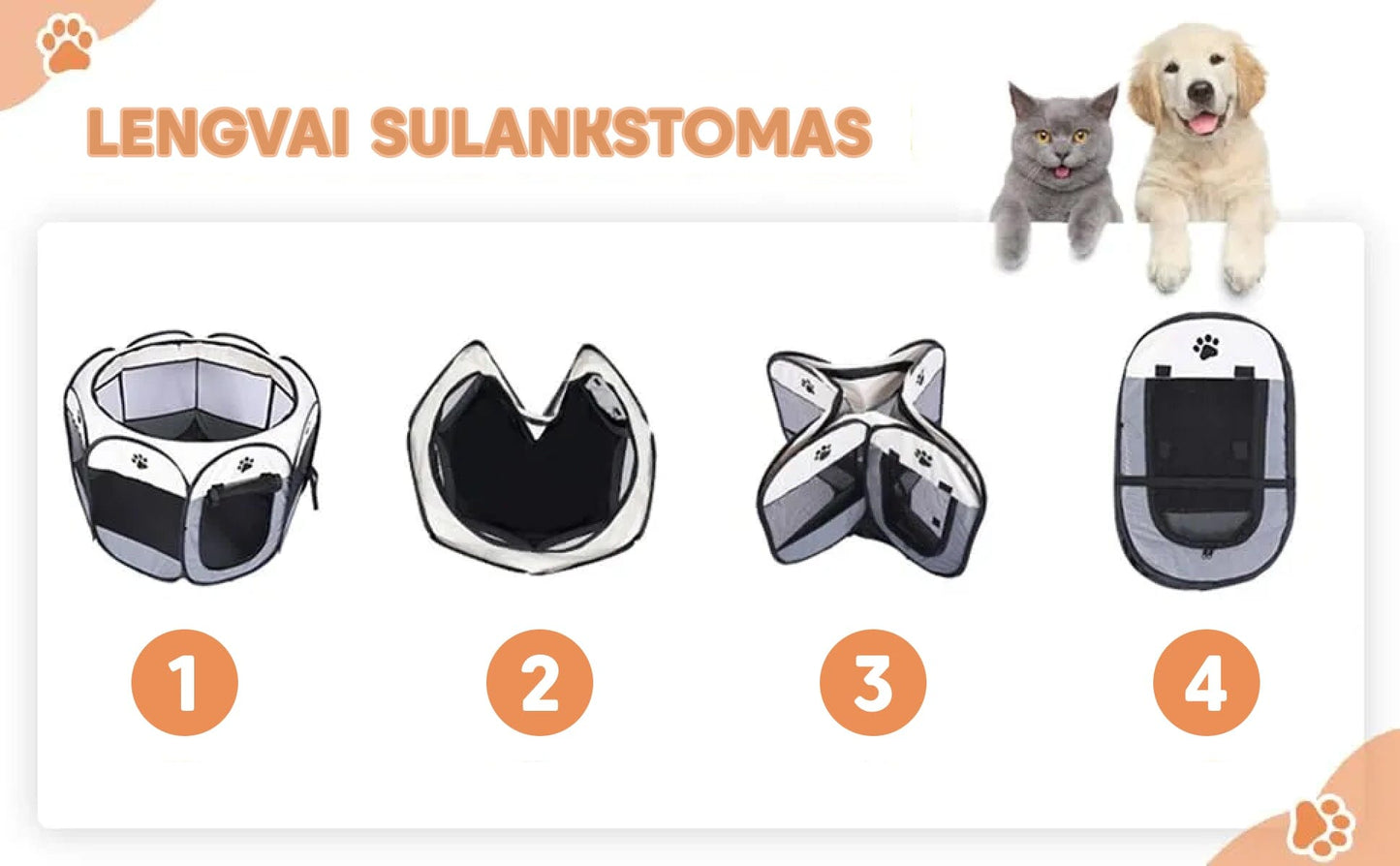 Sulankstomas gyvunų narvas