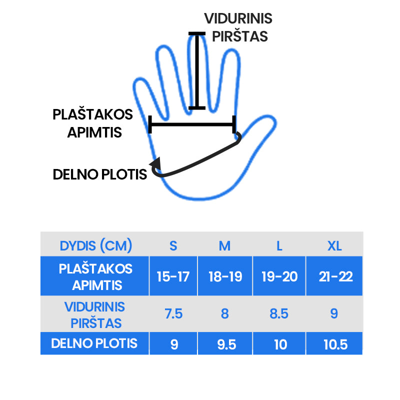 Vėjui ir vandeniui atsparios pirštinės