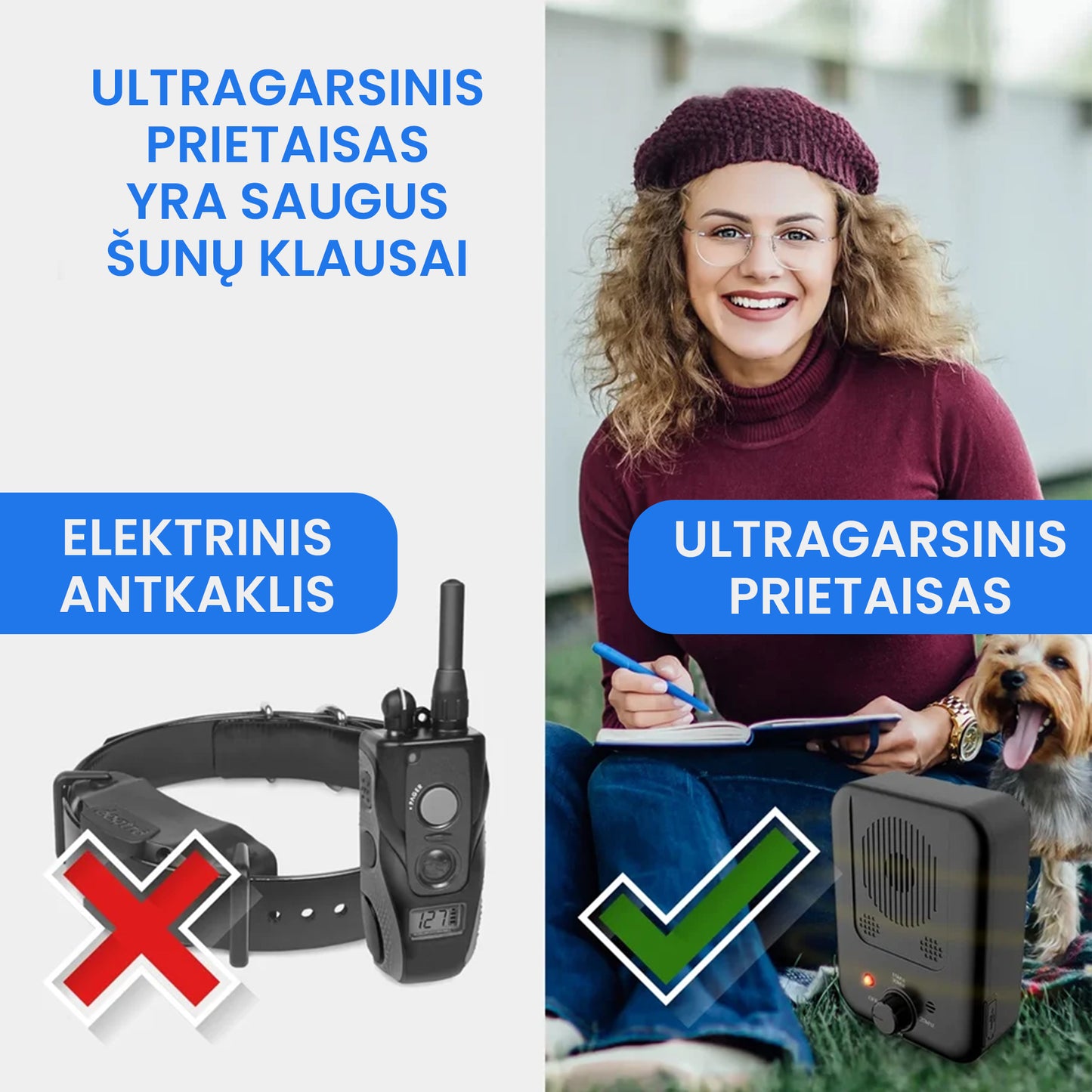 Ultragarsinis prietaisas nuo šunų lojimo