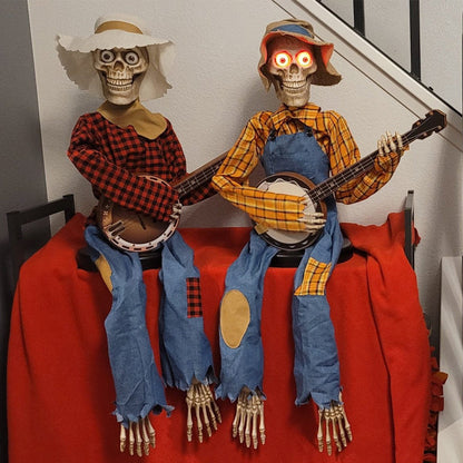 Animaciniai Banjo grojantys skeletai