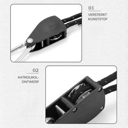 StrongLine™ vėjui atsparus lynas su skriemulio reguliavimu