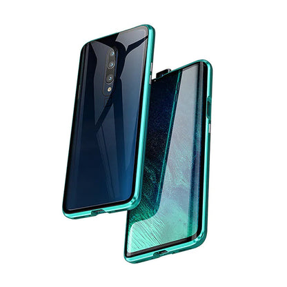 Grūdinto stiklo dvipusis telefono dėklas (Samsung modeliui)